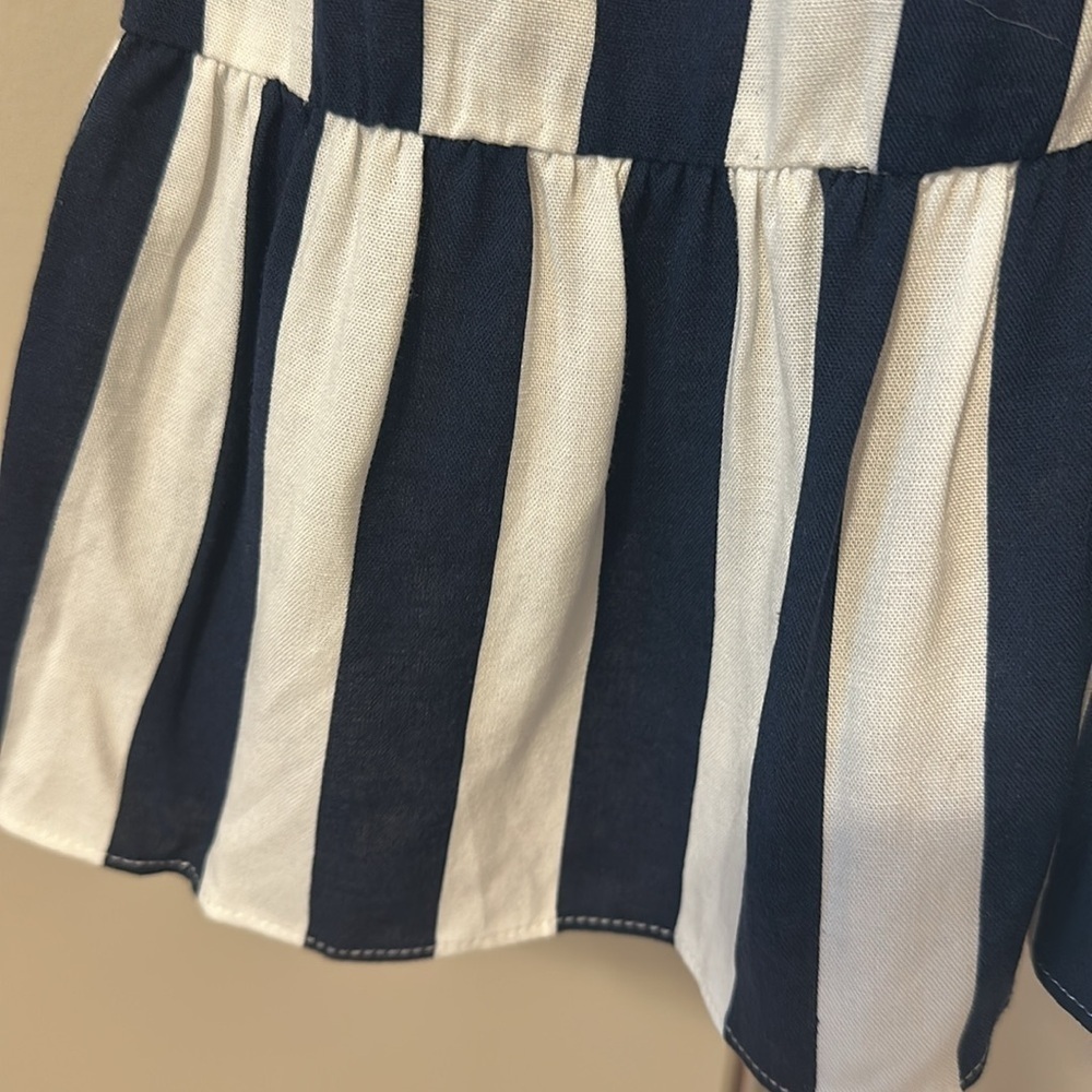 Gianni Bini Women’s Navy & White Striped Sundress Dress Rope Belt Size XS NWT - Picture 5 of 11